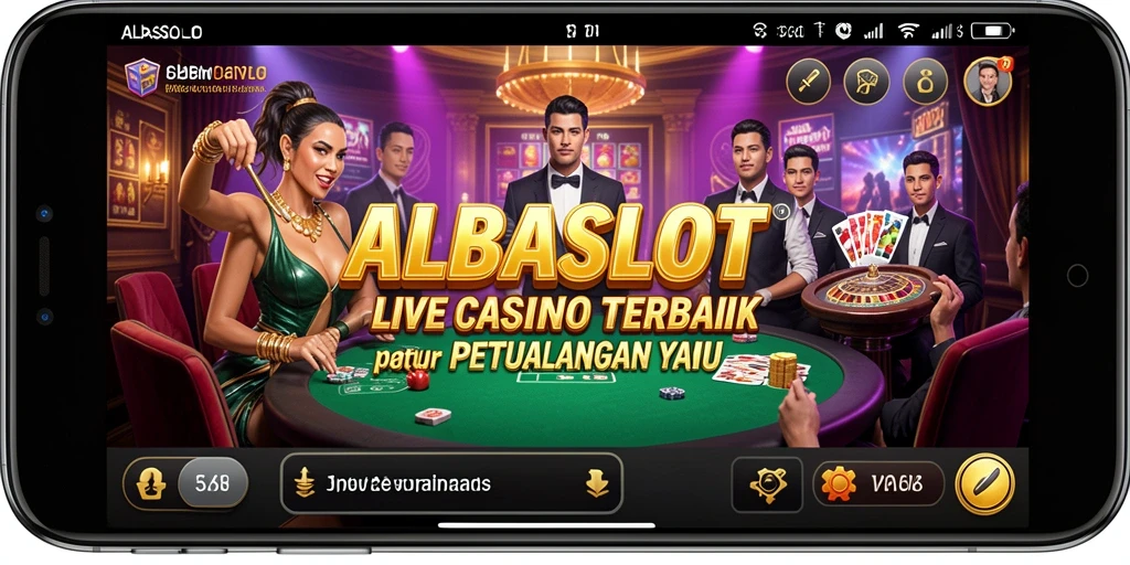 Tampilan gameplay Live Casino yang realistis dan mendebarkan.