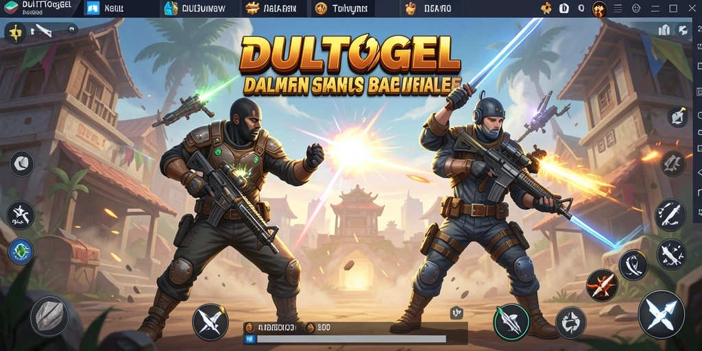 Gameplay seru dalam DULTOGEL dengan aksi Battle Royale.