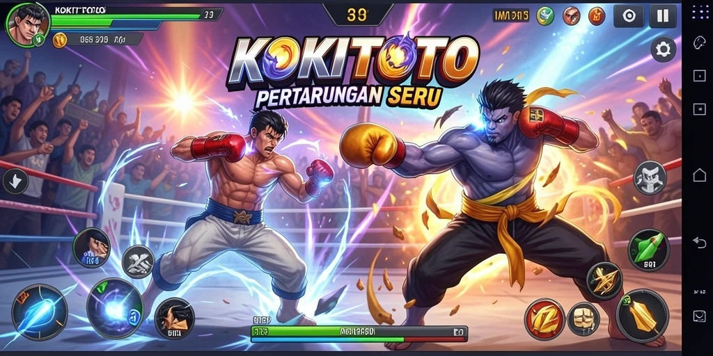 Tampilan gameplay KOKITOTO yang intens dan menegangkan.