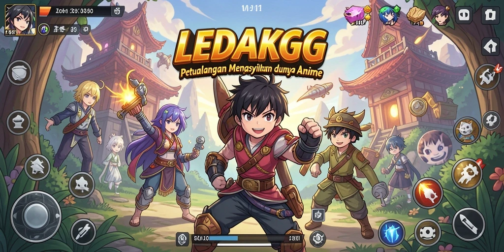 Tangkapan layar permainan menunjukkan karakter anime dalam aksi epic.