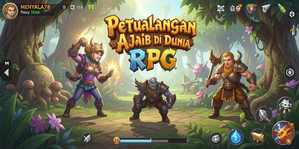 Tampilan gameplay RPG MENYALA78 yang seru dan menantang.