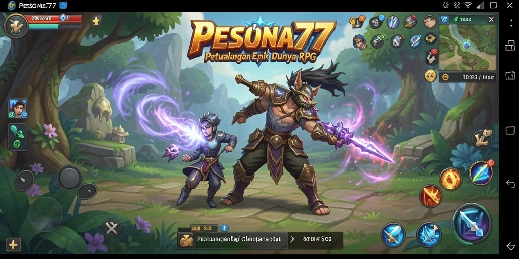 Tampilan gameplay PESONA77 yang epik dan penuh petualangan.