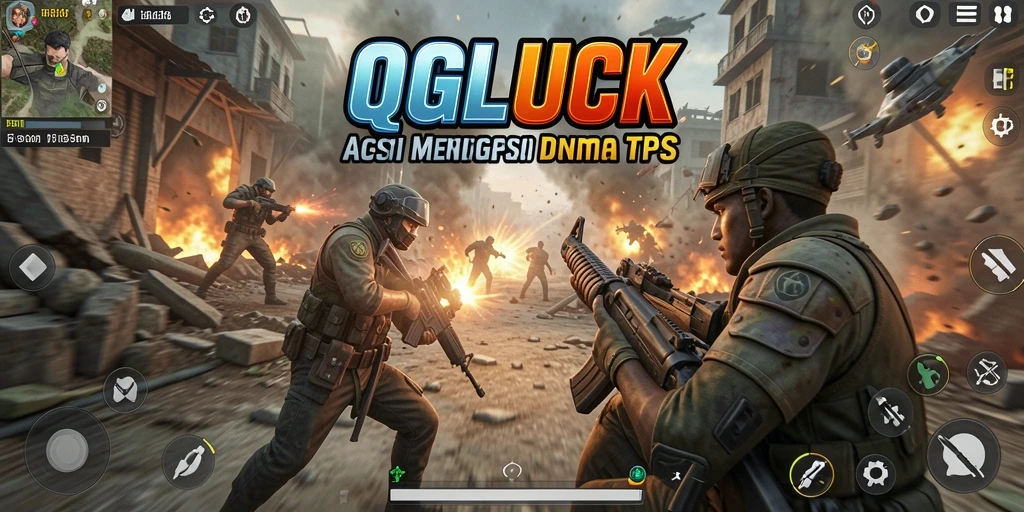 Gameplay menegangkan dalam pertempuran TPS QGLUCK.