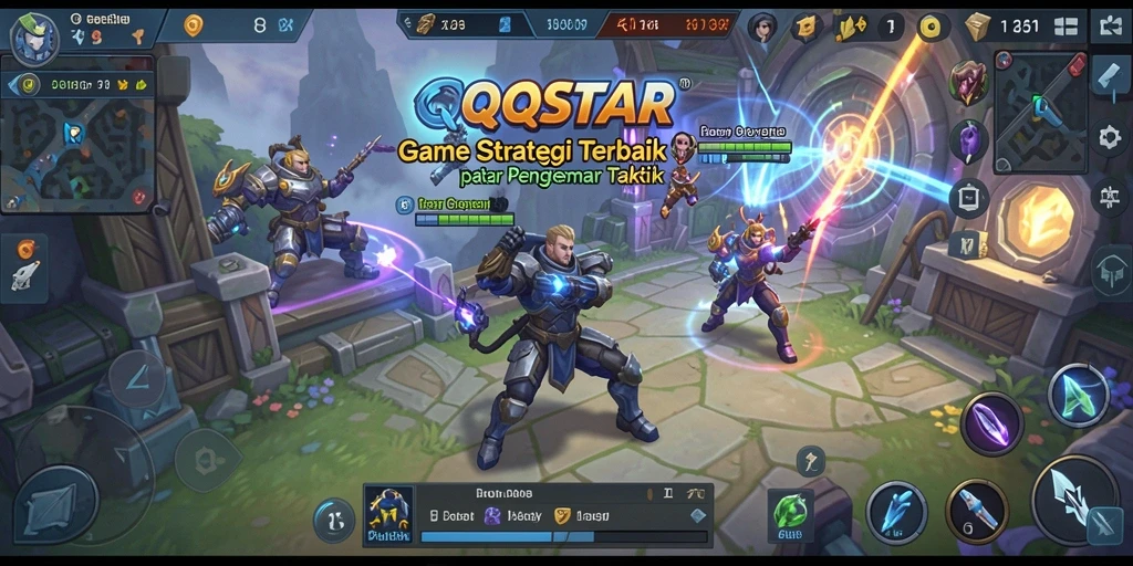Tangkapan layar dari gameplay <strong>QQSTAR</strong> menunjukkan strategi dan taktik yang menarik.
