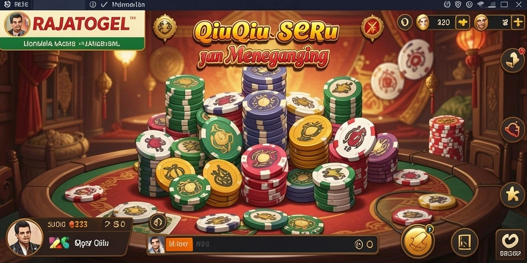 Tampilan menarik dari gameplay QiuQiu RAJATOGEL.