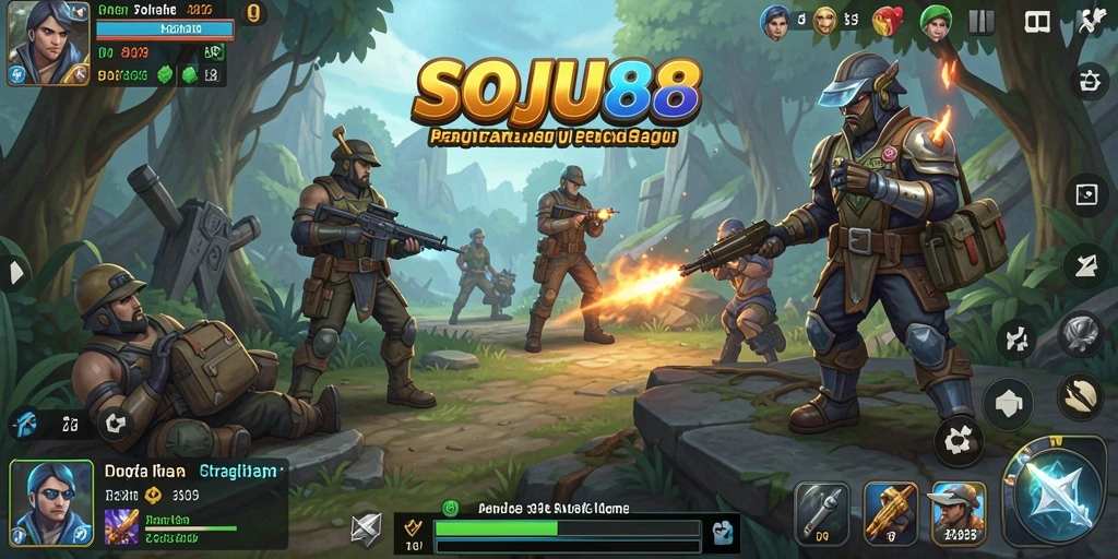 Tampilan gameplay unik dalam game strategi SOJU88 yang menantang.