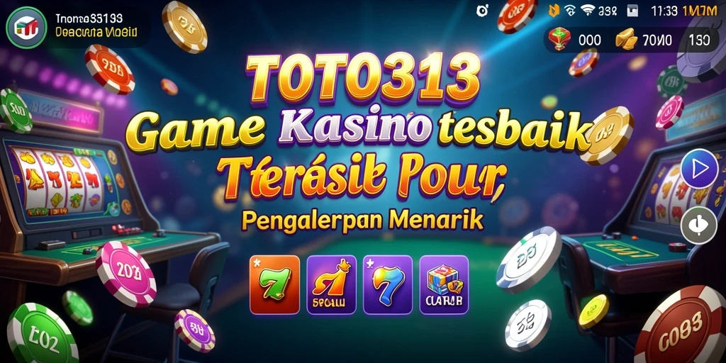 Screenshot permainan TOTO313 menampilkan atmosfer kasino yang menawan.